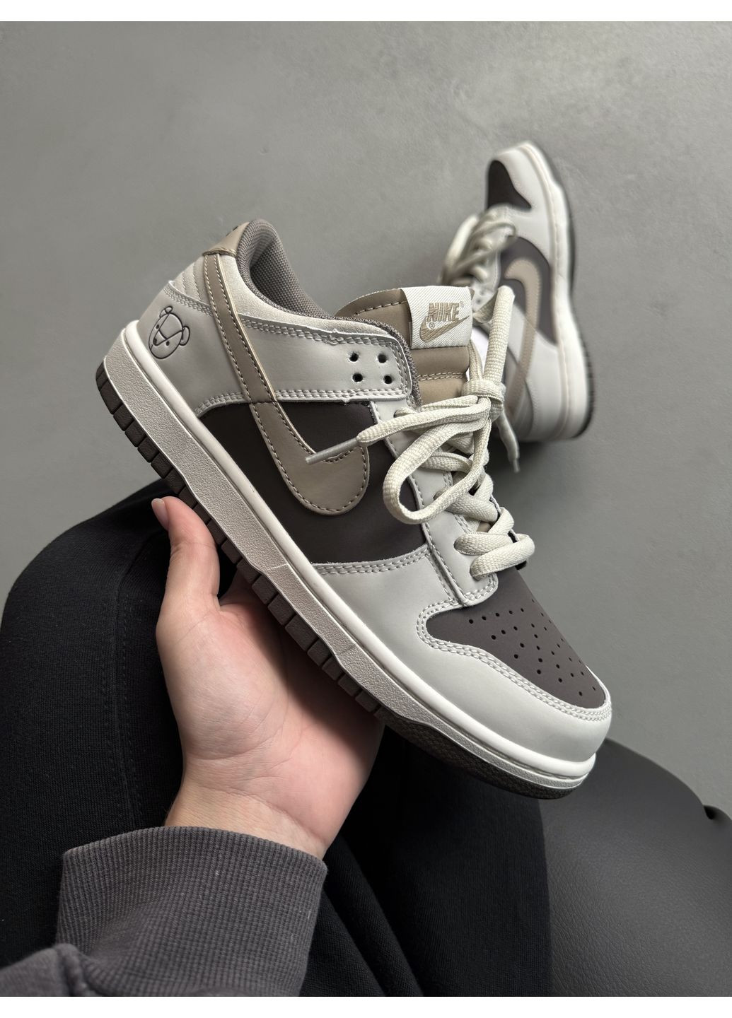 Коричневі кросівки чоловічі nike sb dunk teddy bear brown найк сб данк коричневі демісезон No Brand