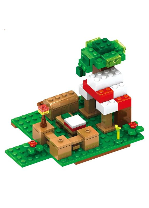 Конструктор Майнкрафт Селище-ферма з персонажами, селянами та мобами Minecraft 569 деталей My World (350945592)