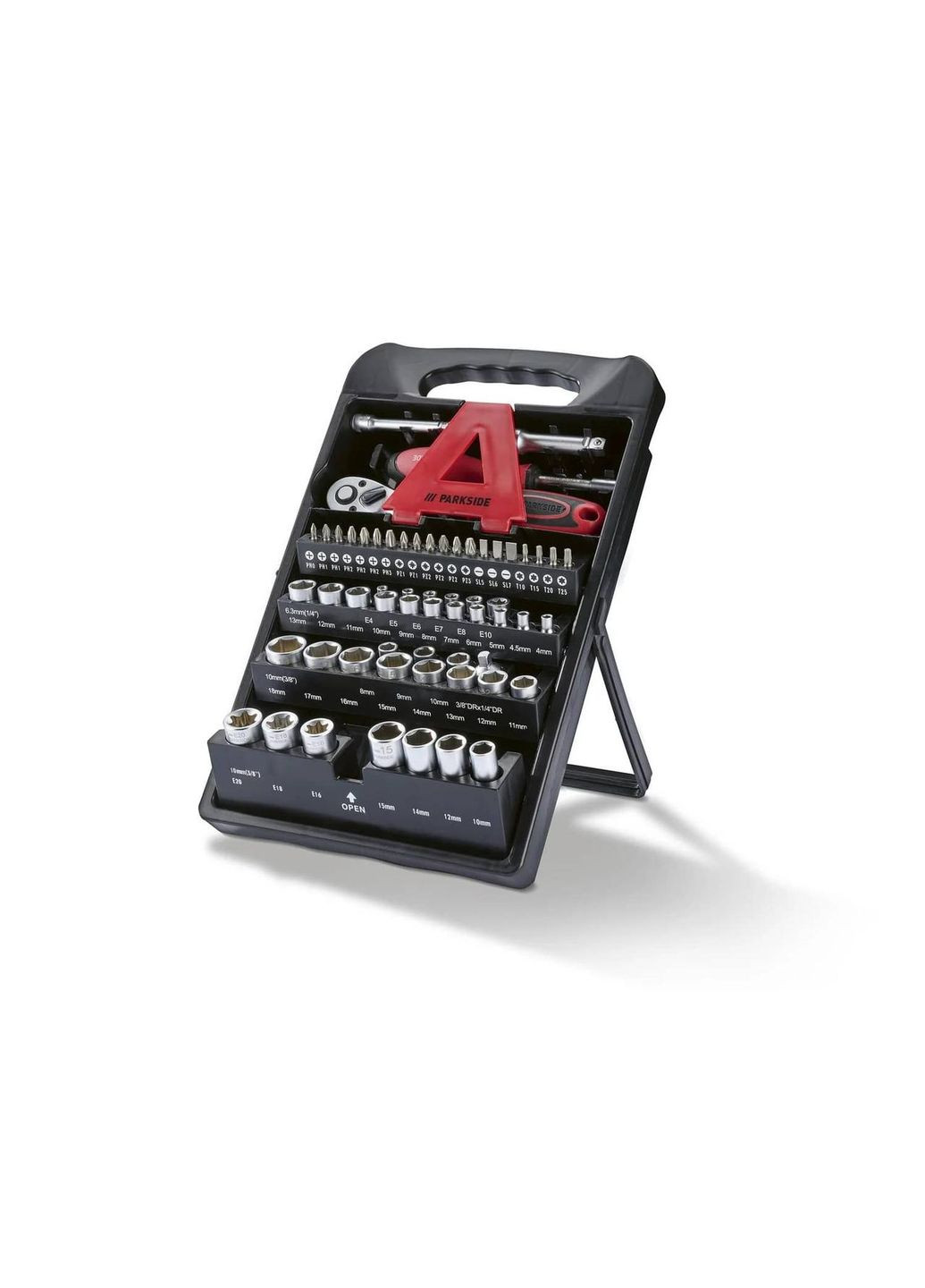 Набор торцевых головок, ключей и бит PSSS 61 D4, 61 предмет, Германия Parkside (312537595)