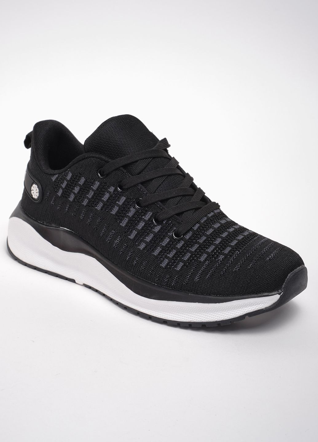 Черные демисезонные кроссовки спорт a036-1 текстиль черный норма 342879 Power