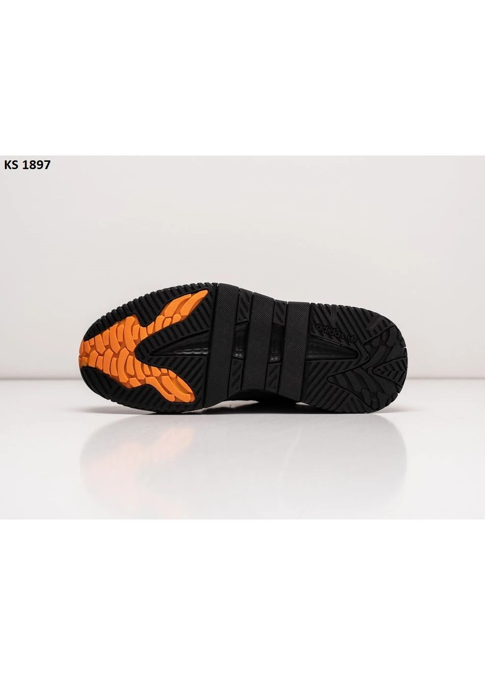 Чорні літні кросівки adidas niteball black orange адідас найтбол No Brand
