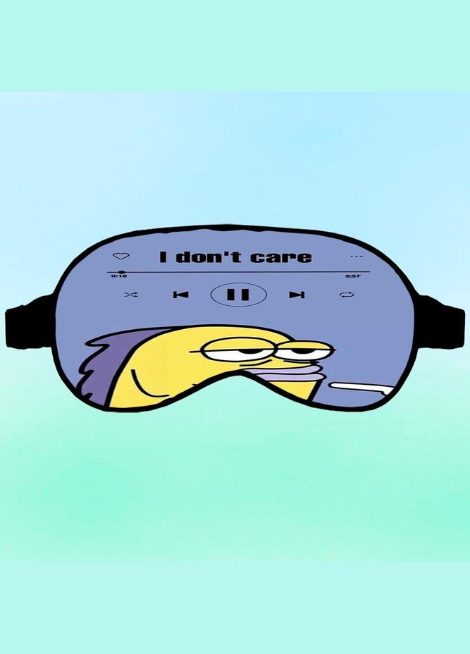 Маска для сна плеер Черная с принтом No Brand (315044534)