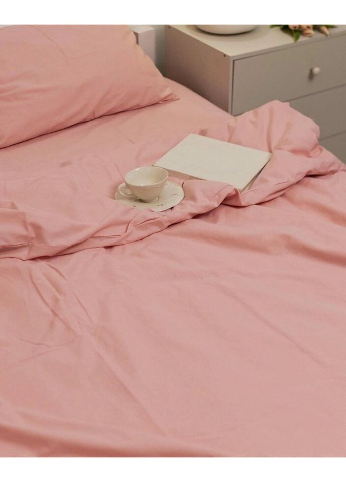 Постільна білизна полуторна Home Байка 20648 160х215 см персикова DUSHKA (336328623)