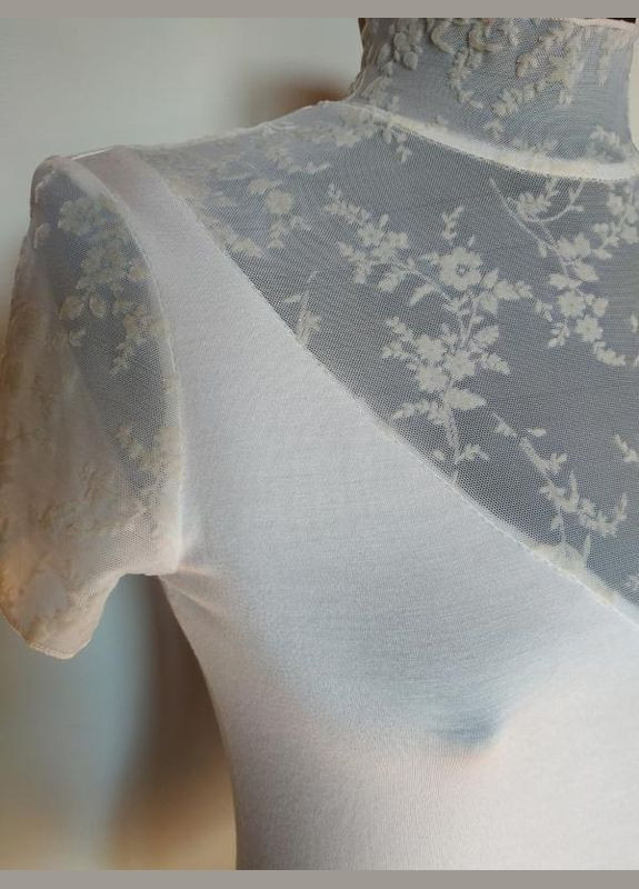 Белая блуза с коротким рукавом белая bella размер с.44 Violana