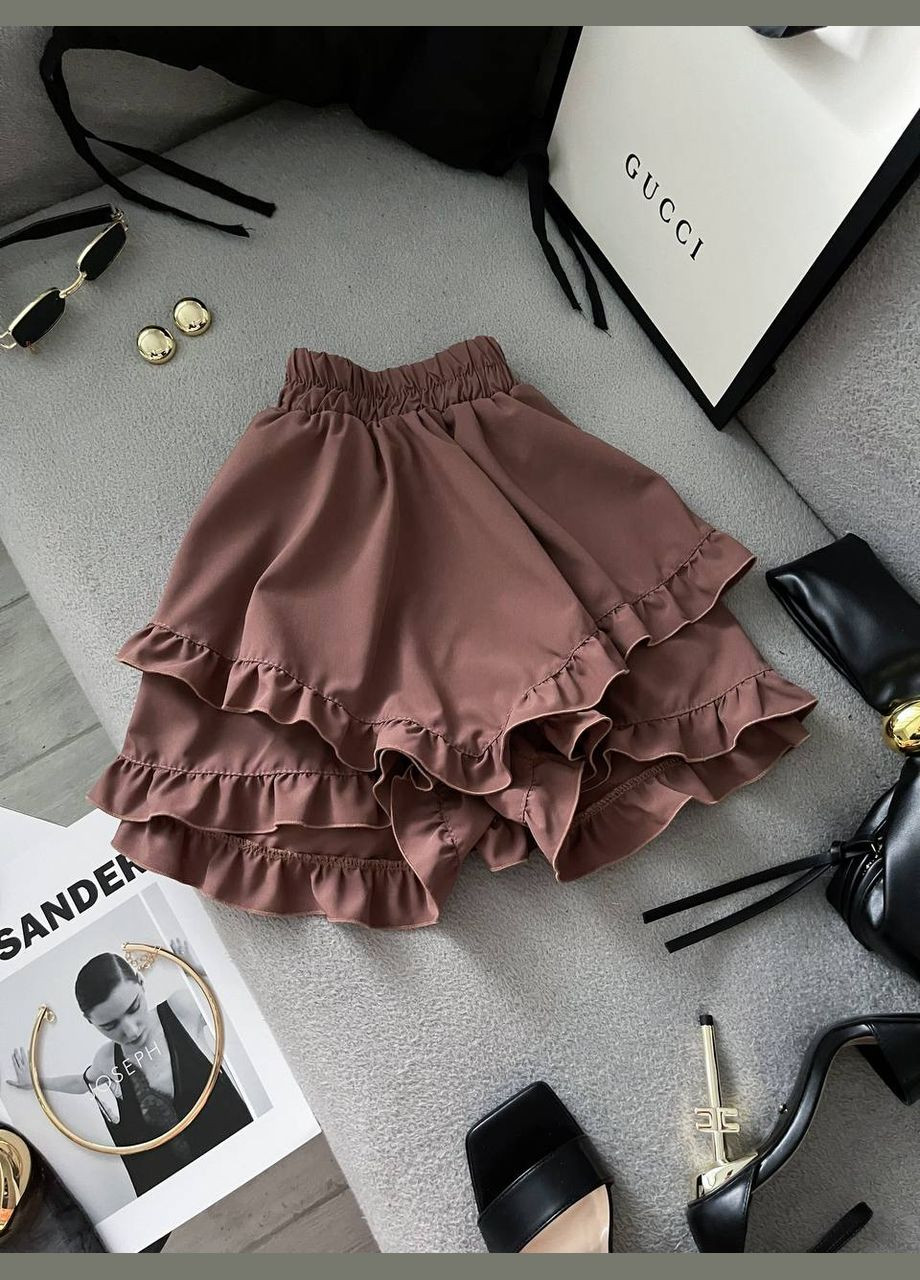 Юбка-шорты с высокой талией и воланами MonCher (335013851)