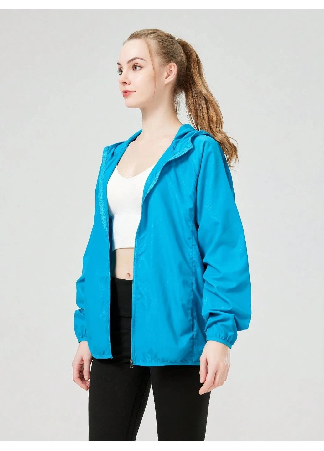 Блакитна демісезонна куртка SHEIN