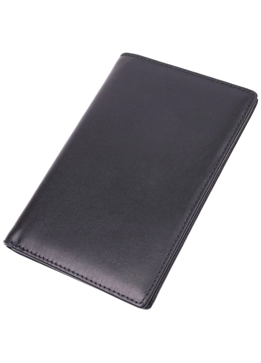 Мужское портмоне без застежки из натуральной кожи Vintage Черный Верховинка sale_15036 (398258277)