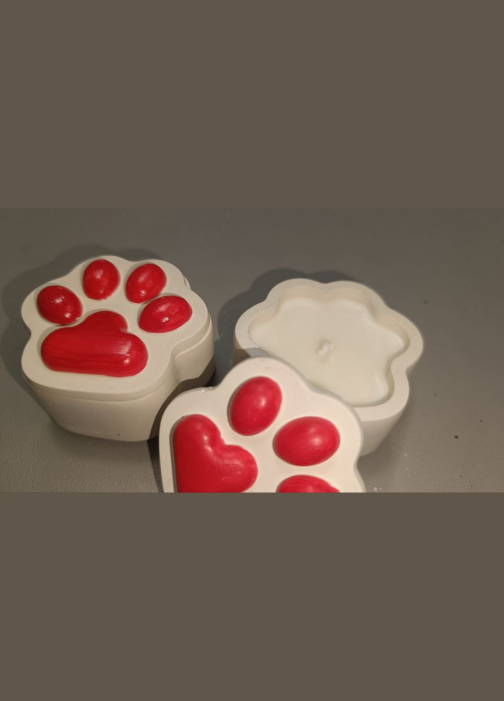 Шкатулка свеча Лапка из соевого воска 40 г Hand Made (323141411)