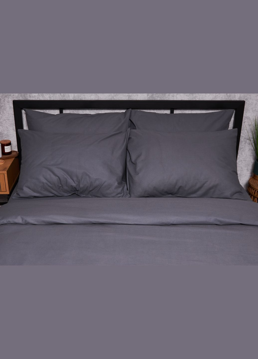 Комплект постельного белья Бязь Gold Люкс полуторный евро 160х220 наволочки 2х40х60 (MS-820003205) Moon&Star Dark Blue (288043223)