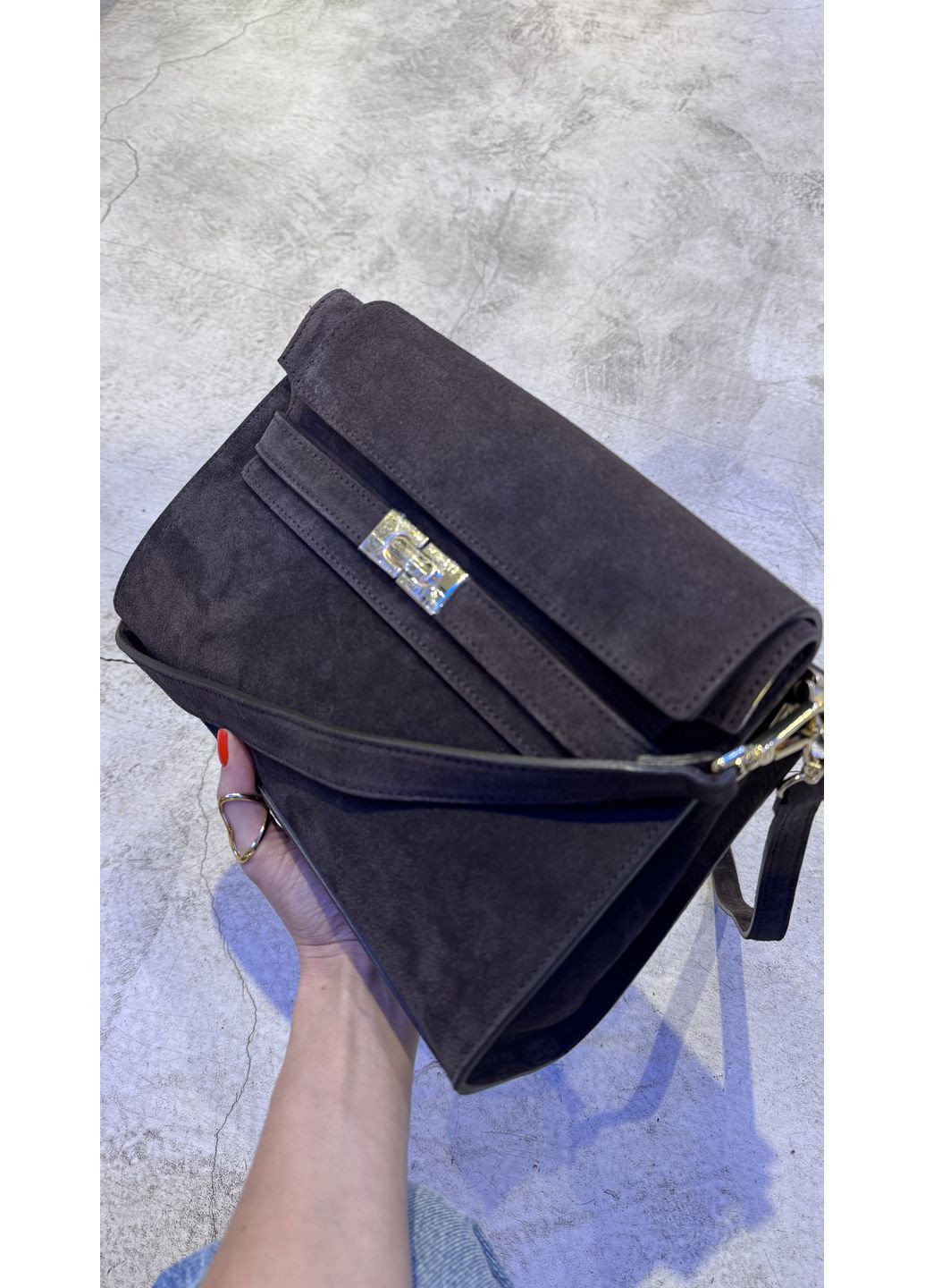 Замшева сумка жіноча No Brand (369726954)