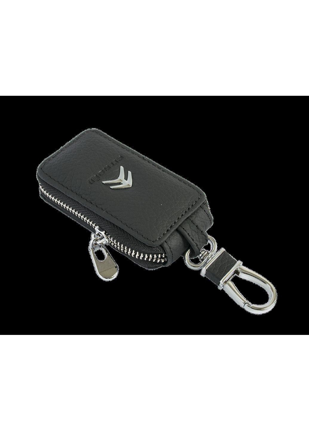 Ключниця, шкіряна автоключниця з логотипом СИТРОЕН (чорна 17004) Citroen (360949151)