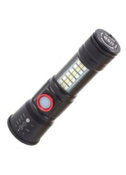 Ручной аккумуляторный фонарь с боковым светом RB-269 карманный фонарик с зумом LED Р50+5SMD USB Zoom WD (297331029)