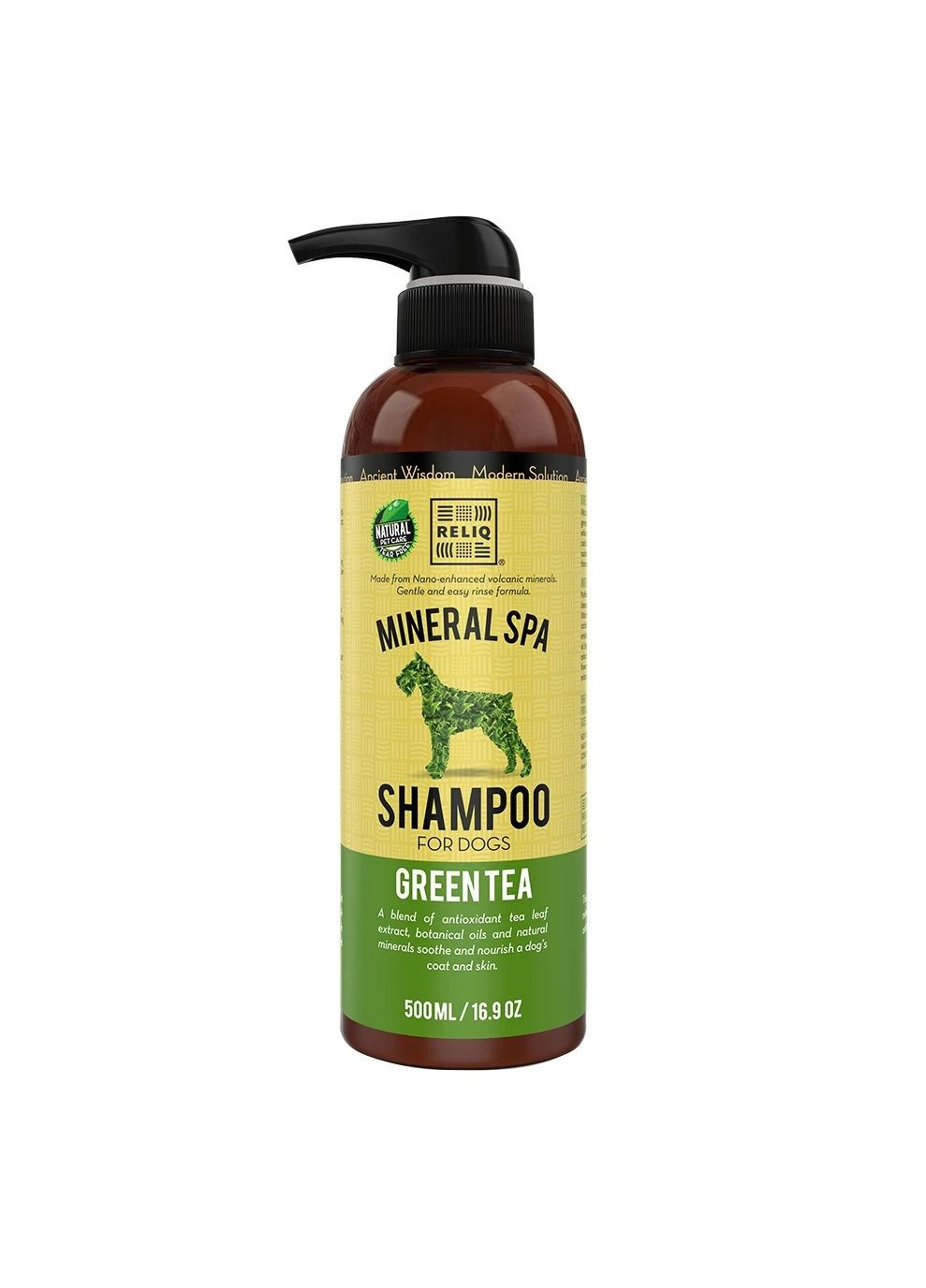 Шампунь Mineral Spa Green Tea Shampoo 500мл, для собак и котов, с экстрактом зеленого чая Reliq (364488918)