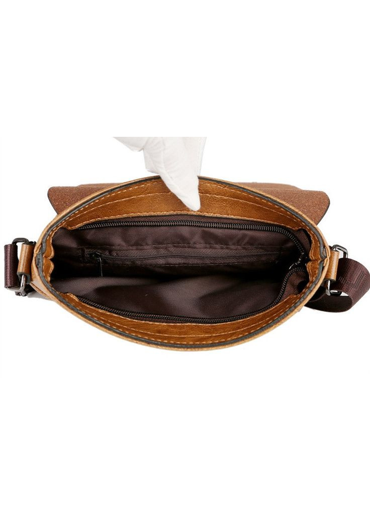 Чоловіча сумка світло-коричнева з екошкіри ProDobro (364190101)