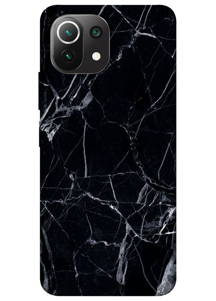 Чехол с принтом для Xiaomi Mi 11 Lite / на Ксеми, сяоме, ксиоме мы 11 лайт Черный мрамор 3 No Brand (339063494)