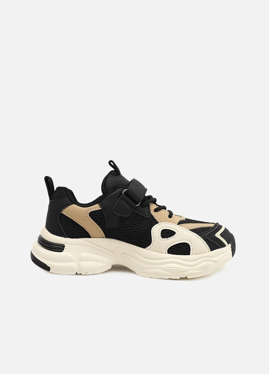 Чорні осінні кросівки на пласкій підошві для дівчинки колір чорний cb-00273404 Kimboo