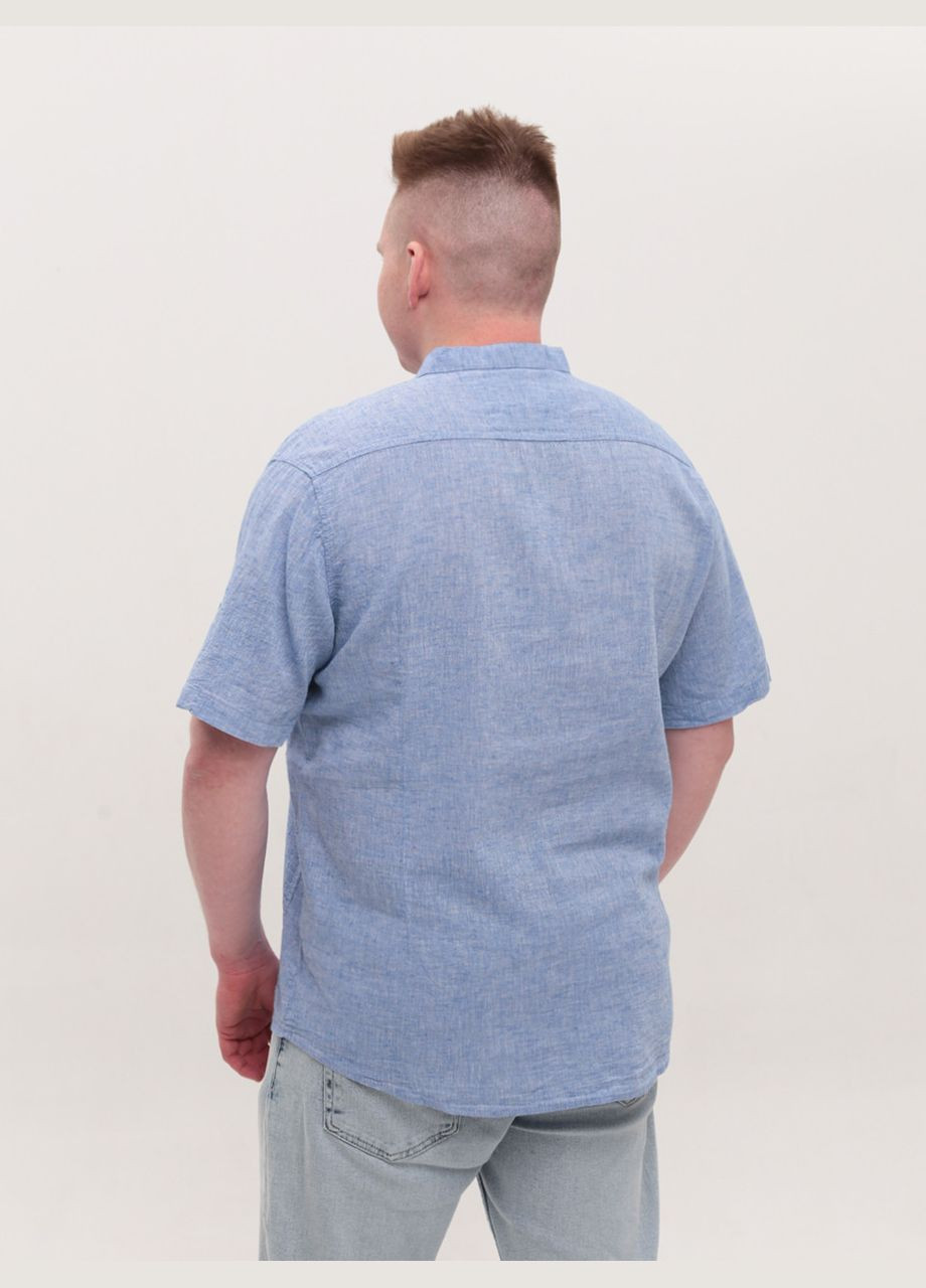 Светло-синяя повседневный рубашка однотонная Jean Piere