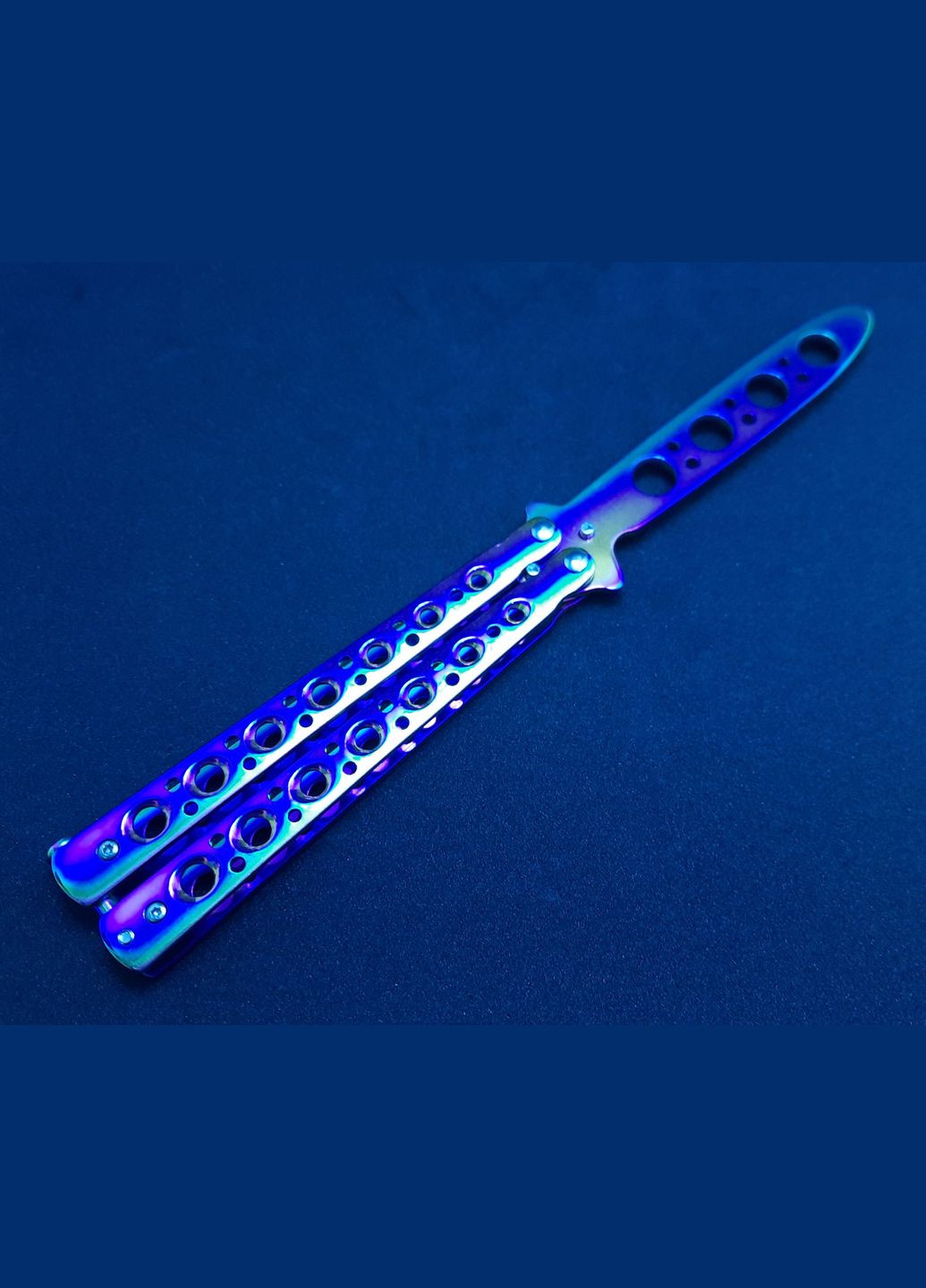 Ніж метелик кольоровий (градієнт) дитячий тренувальний Balisong Gradient No Brand (370770601)