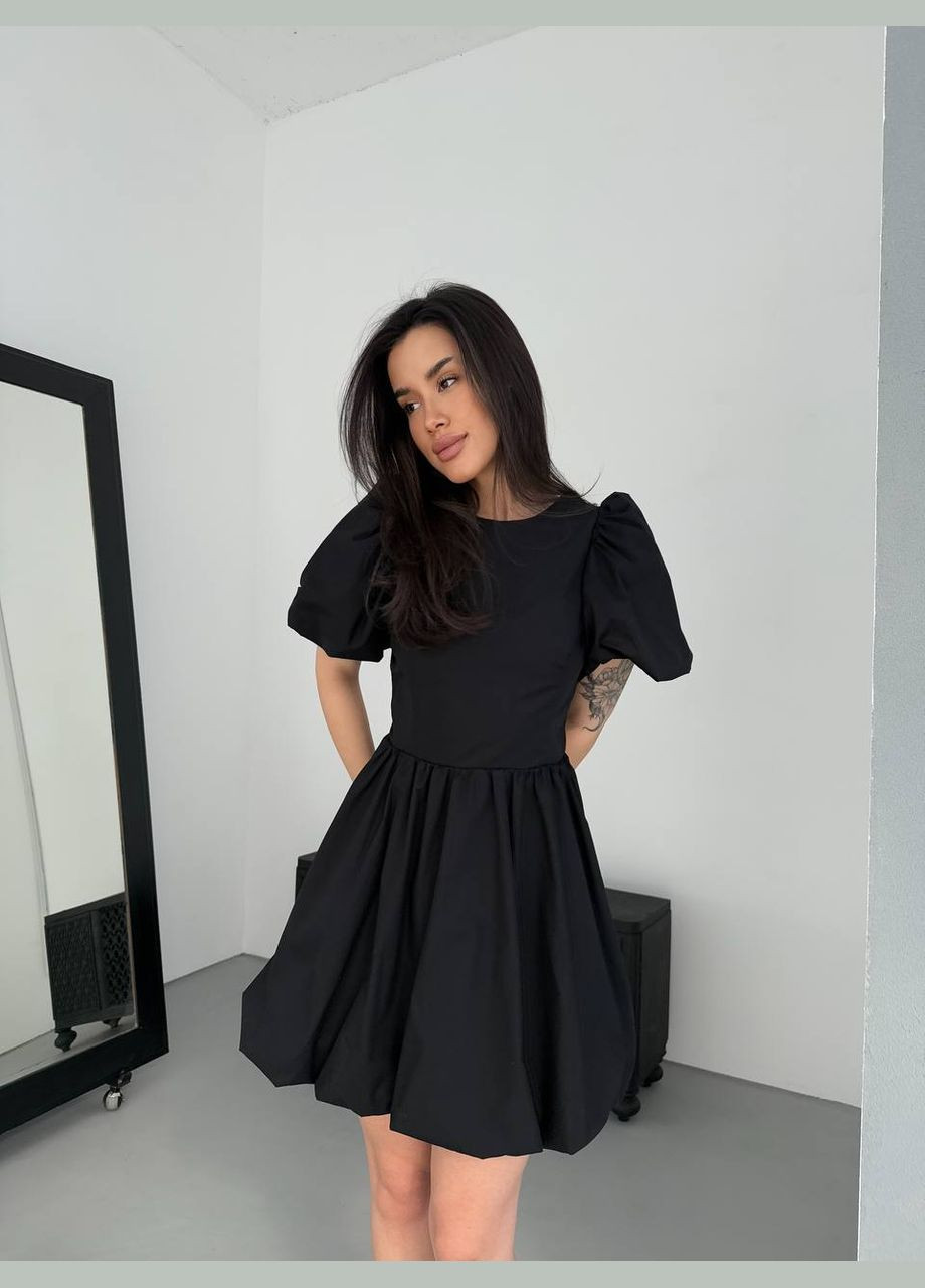 Черное кэжуал платье N.Family однотонное