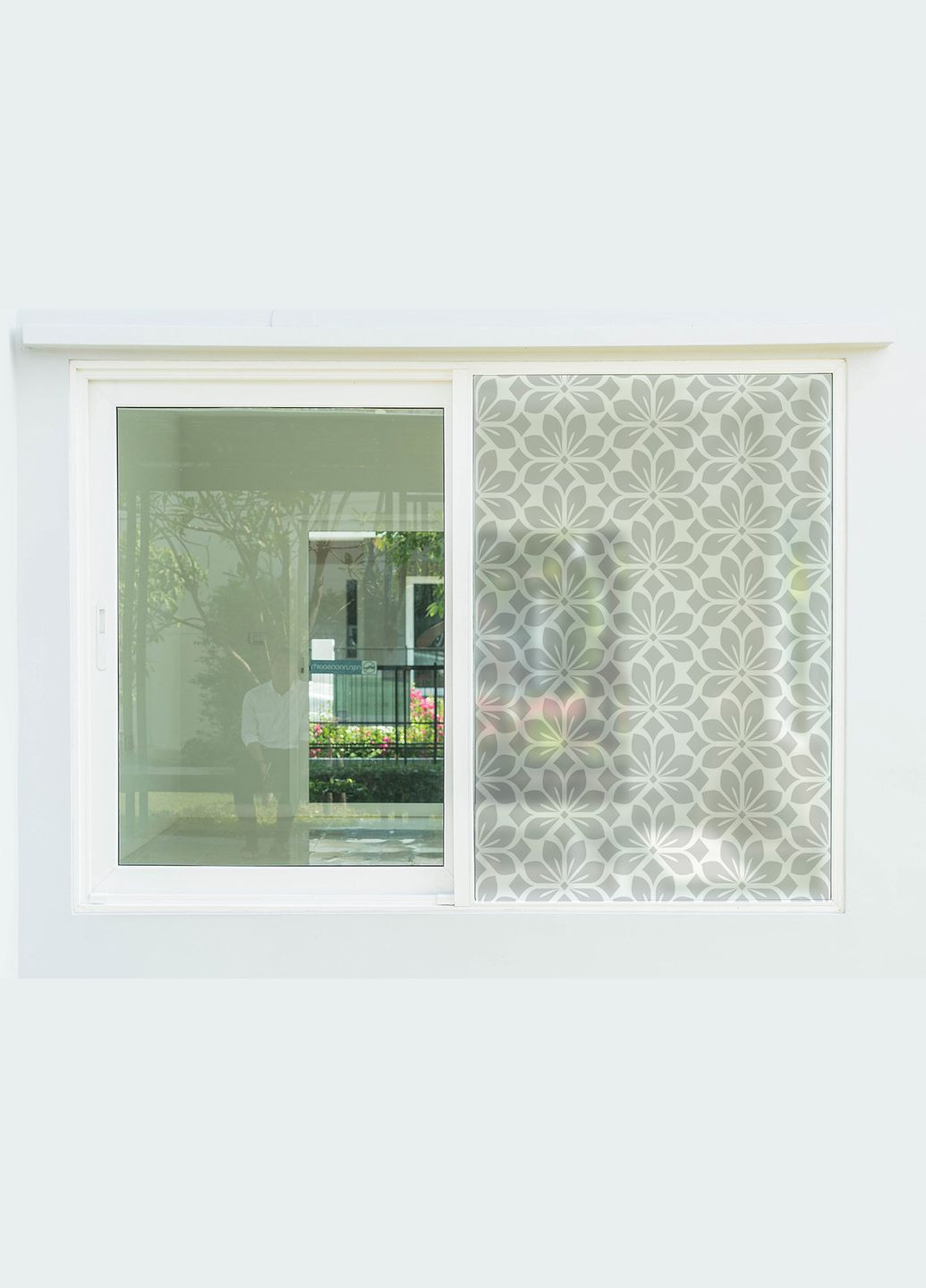 Витражная пленка на окна и зеркала Цветочный орнамент самоклейка на стекло дверь душевую кабину шкафа купе 1 метр погонный Zatarga (324218688)