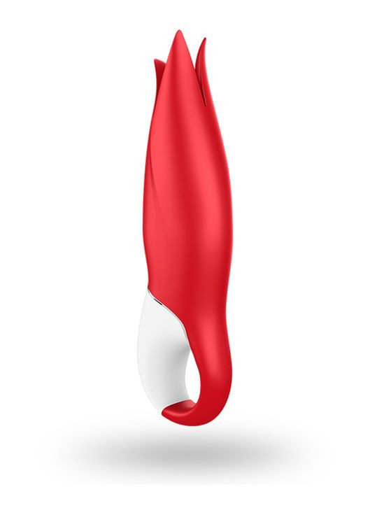 Вибратор в форме Цветка с мягкими лепестками Vibes Power Flower, красный Satisfyer (303884051)