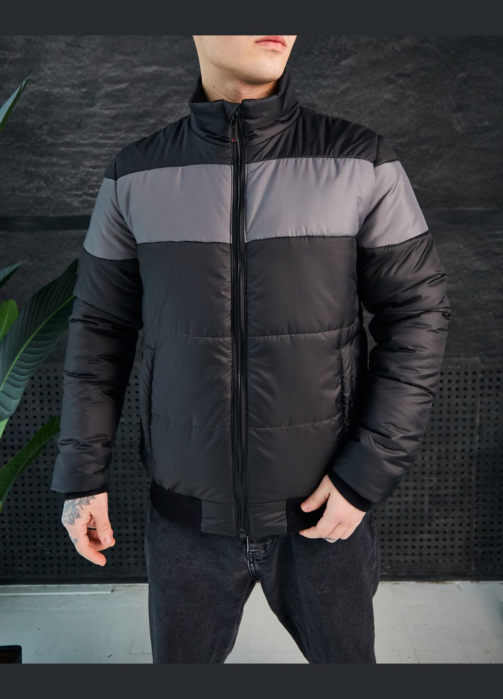 Чорна демісезонна куртка демісезонна чоловіча No Brand куртка