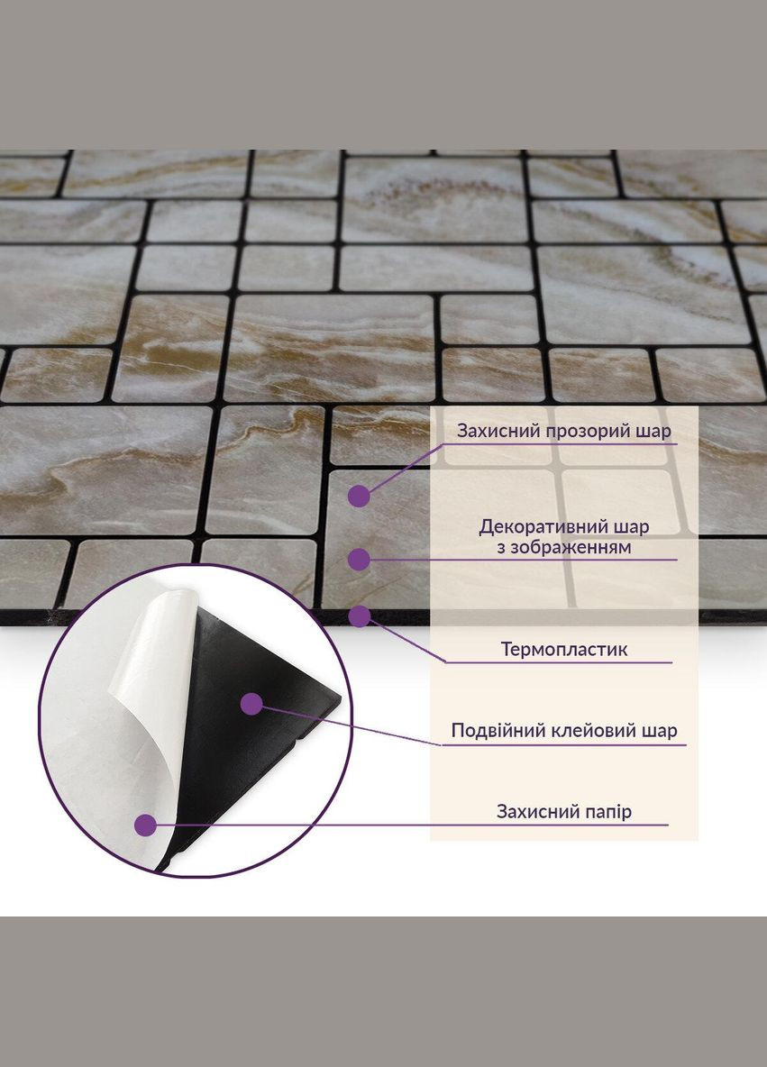 Самоклеющаяся PET мозаика 30*30CM*4MM D (3DPanda-1656) Sticker Wall (323154674)