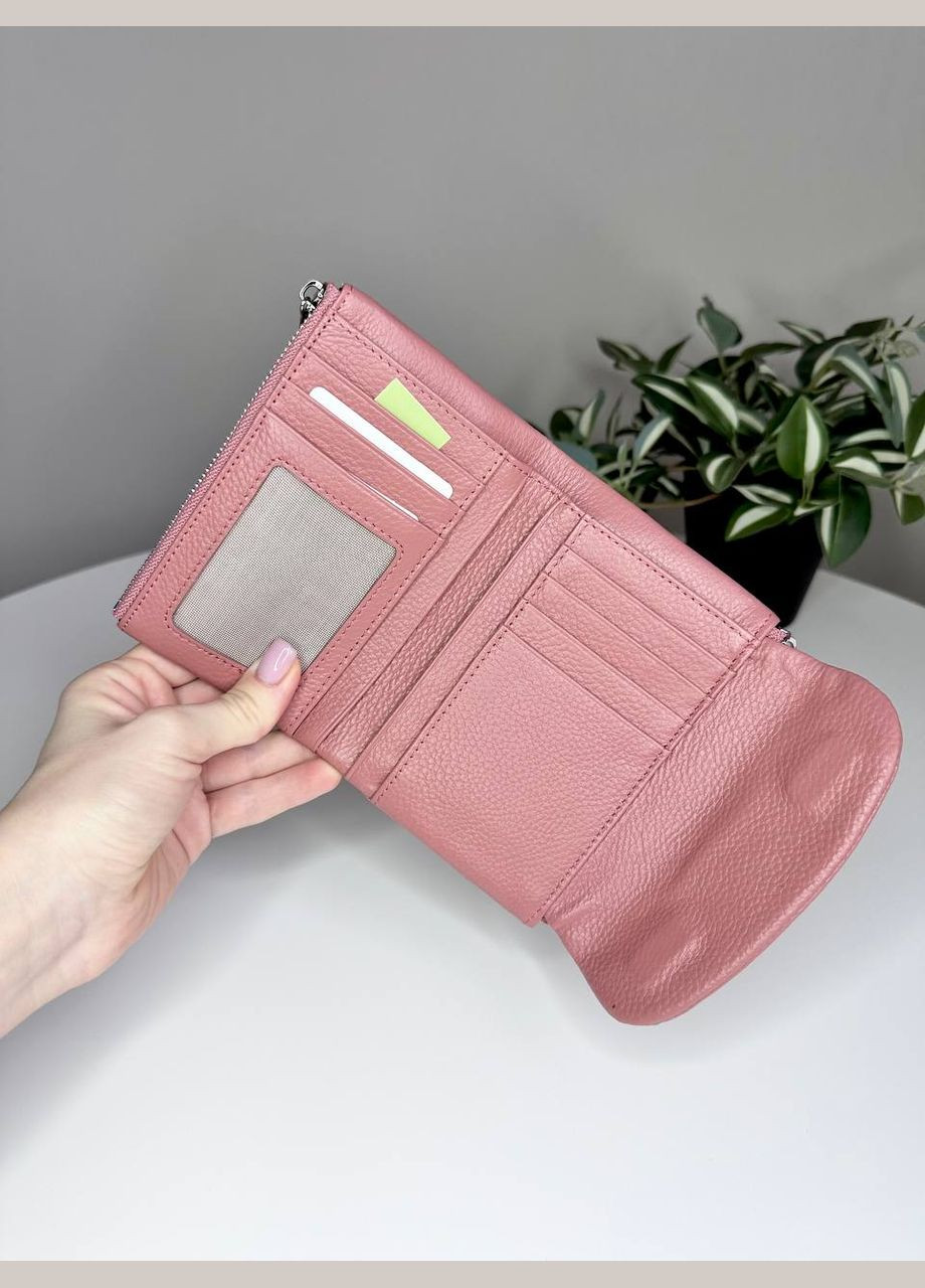 Шкіряний м'який гаманець на магнітах середнього розміру Classic (316218756)