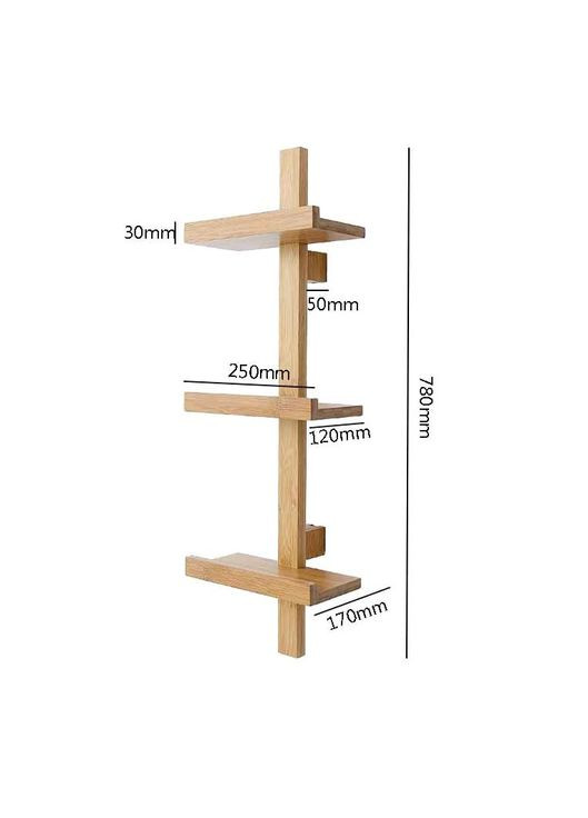 Полиця настінна для квітів з дерева Терезина капучино (ЦВС-002109) No Brand (328228341)