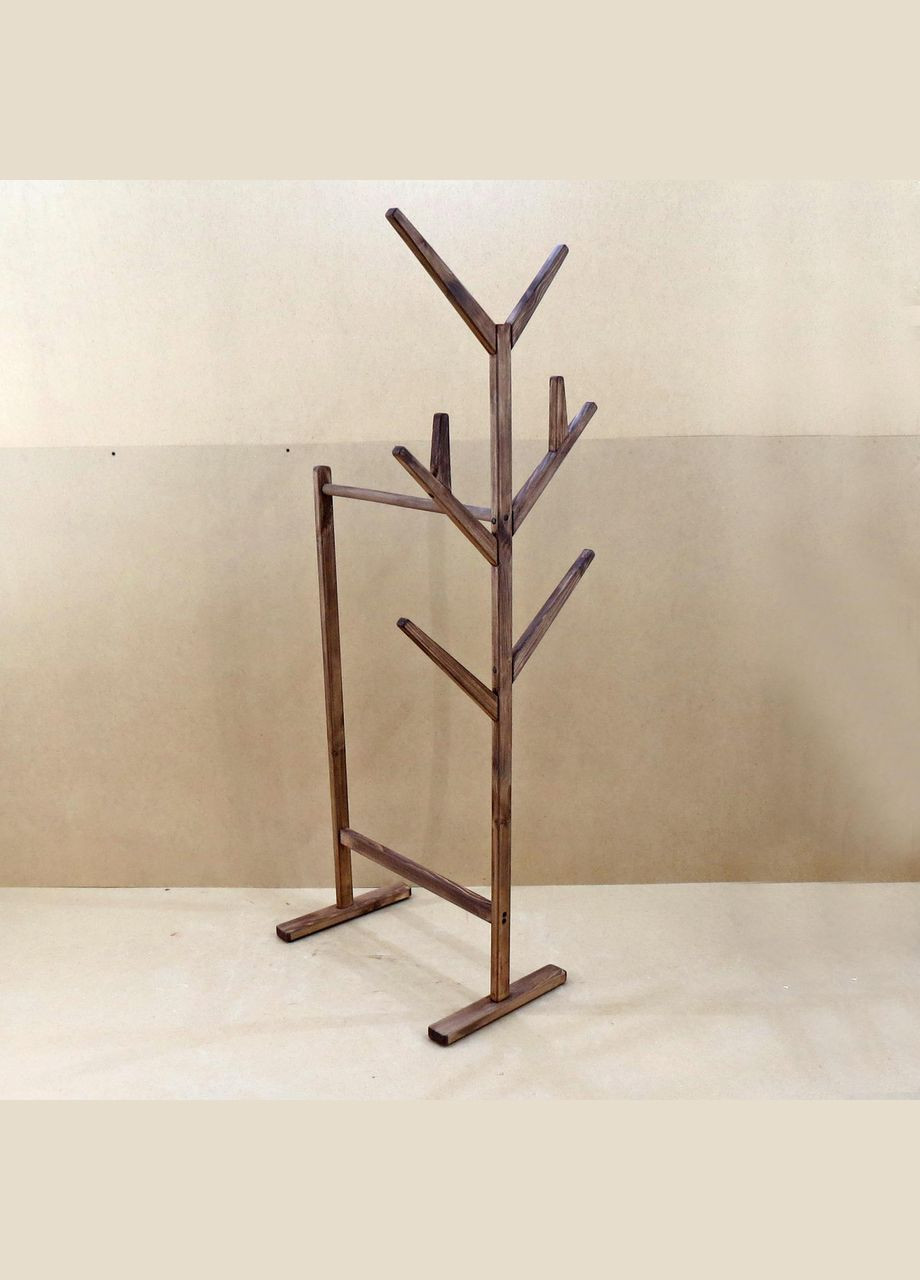 Стійка вішалка для одягу з дерева Поморіє капучино (СВГ-000609) No Brand (328079004)