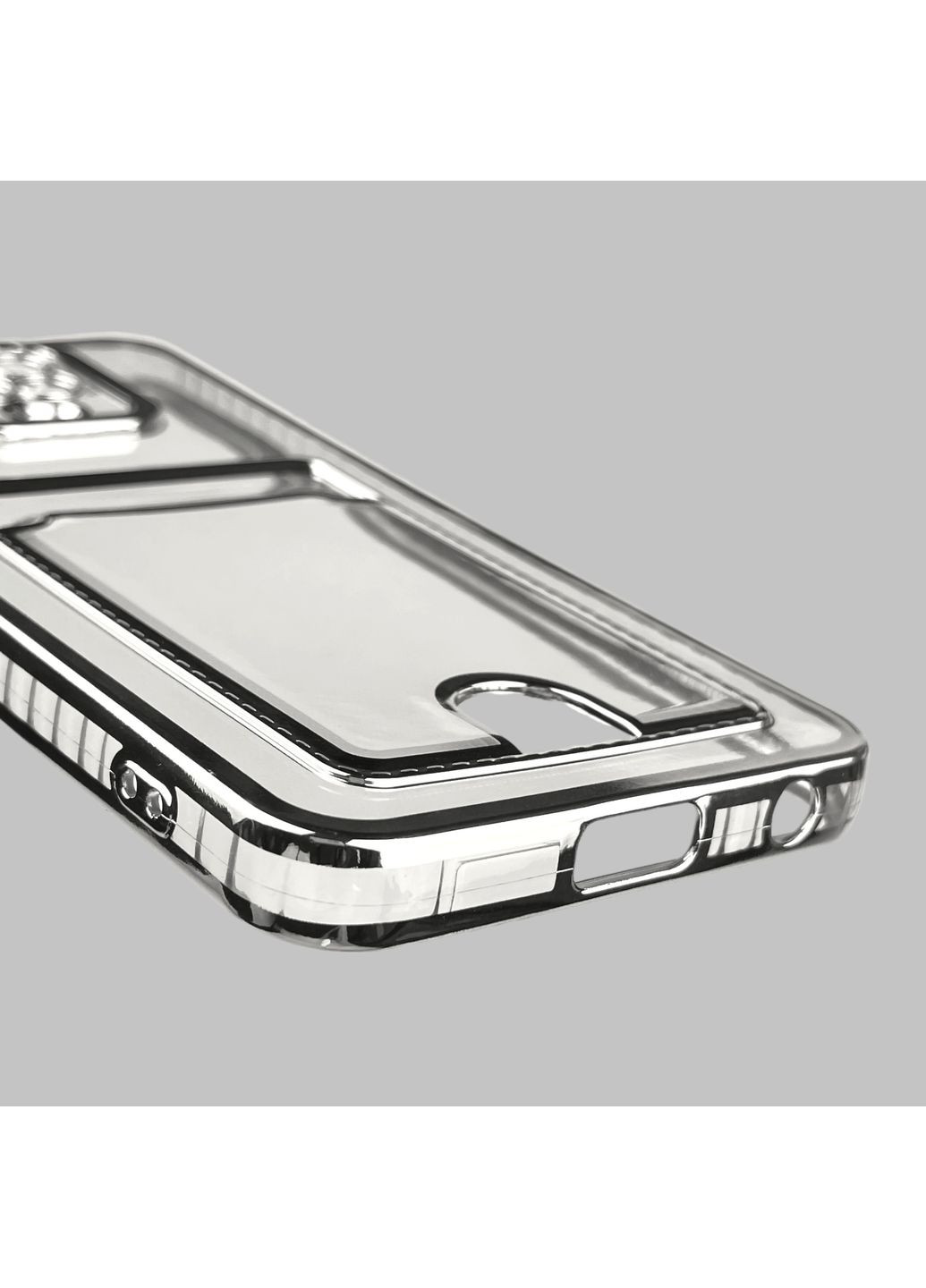 Чохол для Redmi Note 9 Pro зі срібною окантовкою з кишенькою для карток на сяомі редмі нот 9 про срібний Xiaomi (366022630)