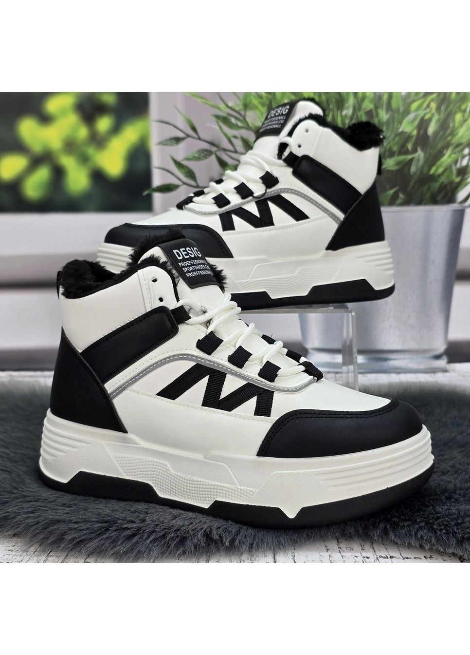 Зимние ботинки женские зимние бежевые эко-кожа платформе. YiYi из искусственной кожи