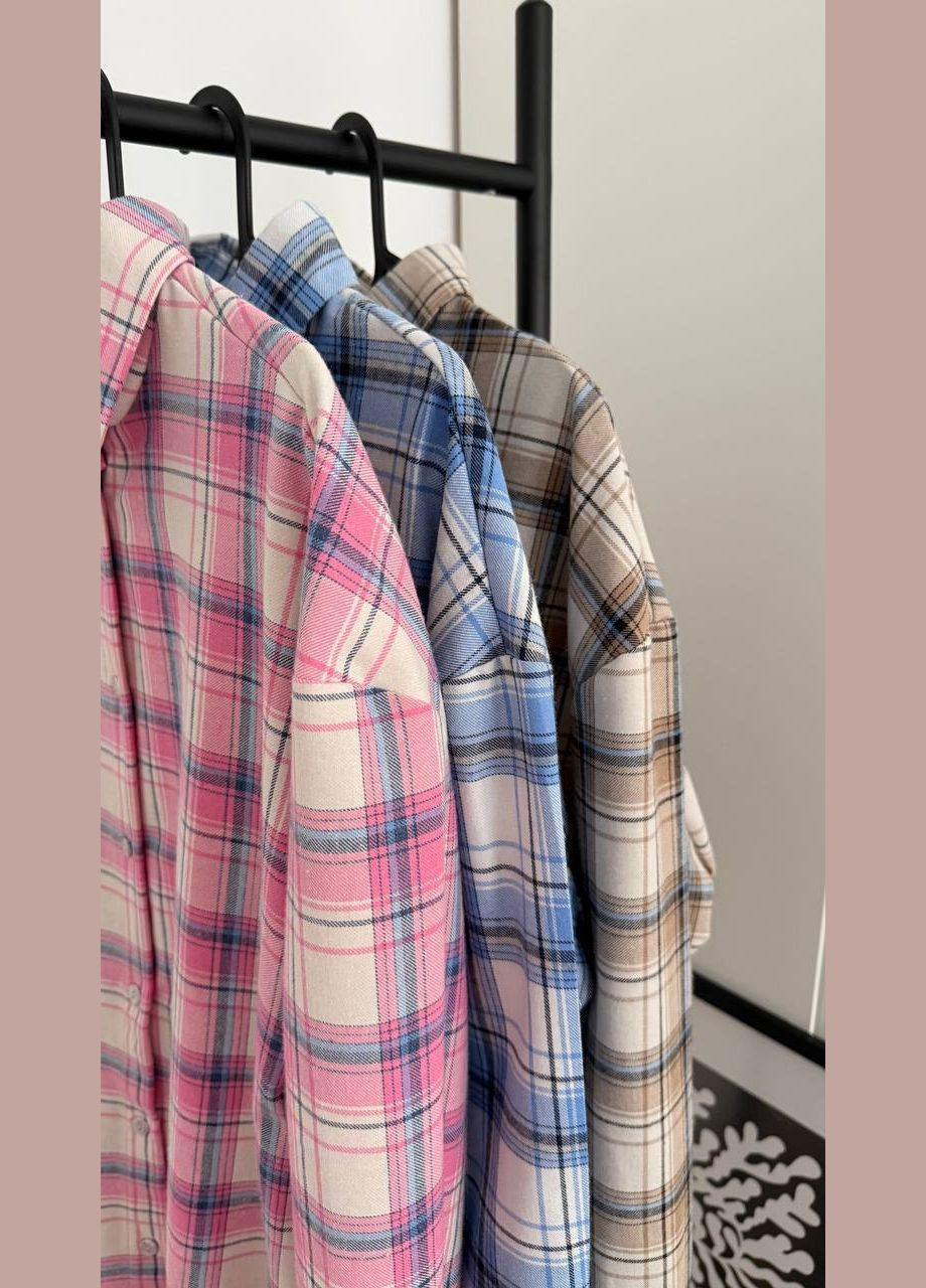 Розовая рубашка в клетку Soho с длинным рукавом