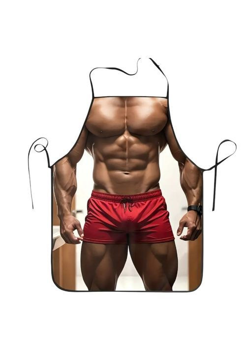 Фартук мужской прикольный Мускулистый торс 74 на 54 см разноцветный Jannet Фартух (361893405)