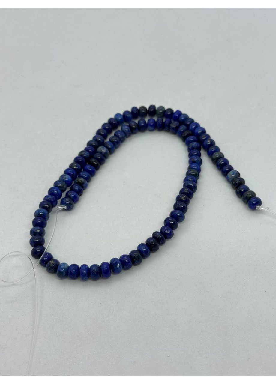 Лазурит на нитці без застібки 4.5*6 мм 40 см Синій No Brand (372468057)