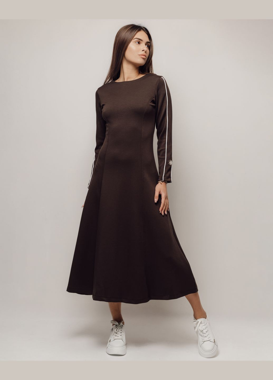 Коричневое спортивное платье шик спорт Samsara
