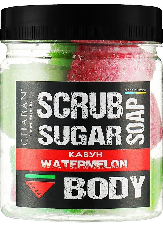 Мыло-скраб для тела "Арбуз" Soap Scrub 160g (1205941-31102320) Chaban Natural Cosmetics (368611526)