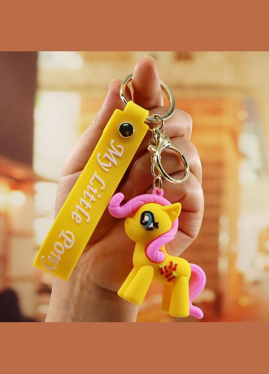 Поні брелок жовтий my little pony креативний мультяшний брелок силіконовий брелок для ключів креативна підвіска 7 см Shantou (290012012)