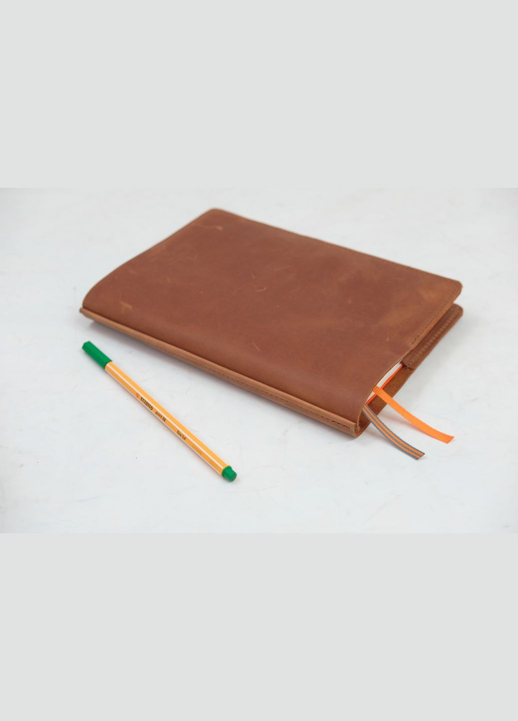 Шкіряна обкладинка для блокноту А5 Дизайн №9, натуральна Вінтажна шкіра, колір Коньяк Berty (299397134)