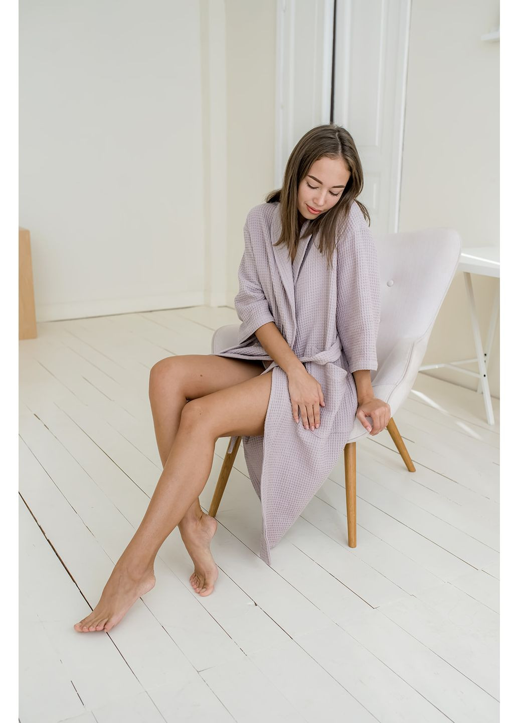 Вафельний халат з капюшоном M Vishnya (360240303)
