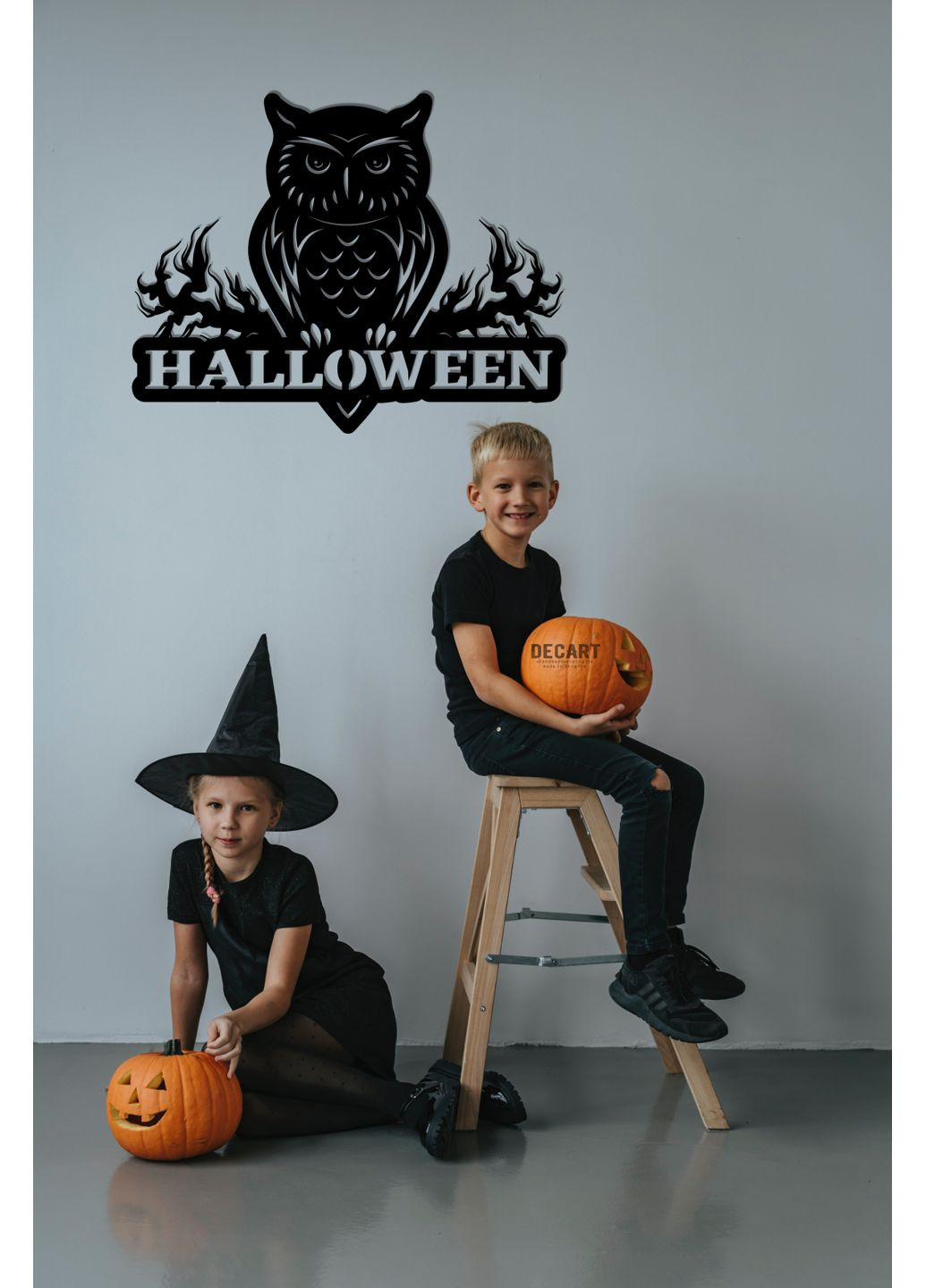 Дерев'яне панно Owl Halloween 90х71 см Decart (360611949)