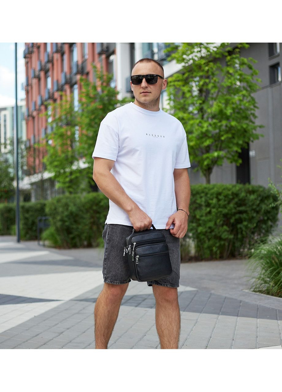 Мужская черная сумка-барсетка из натуральной кожи M2237A Tiding Bag (336551952)