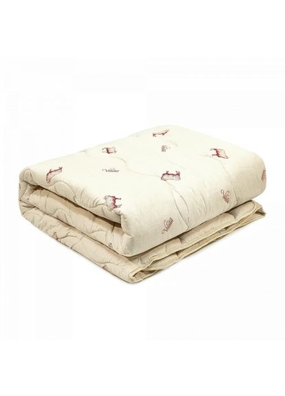 Ковдра двоспальна вовняна Premium 21384 170x210 см бежева Viluta (365964898)