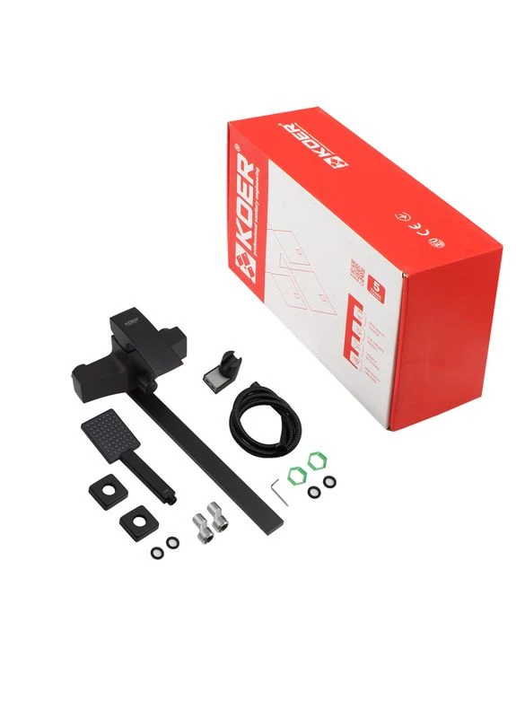 Смеситель для ванны с длинным изливом (Цвет черный) (KR3457) KOER KB-42007-05 (388585098)