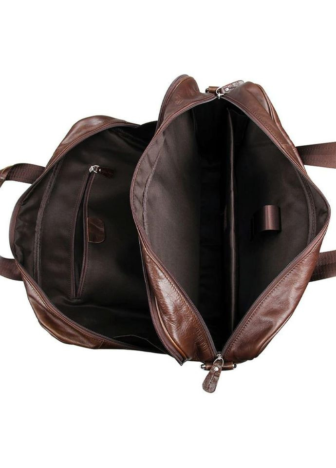 Сумка чоловіча шкіряна портфель в дорогу планшет для документів А4 для телефону Темно-коричневий 34228 John McDee (331861728)