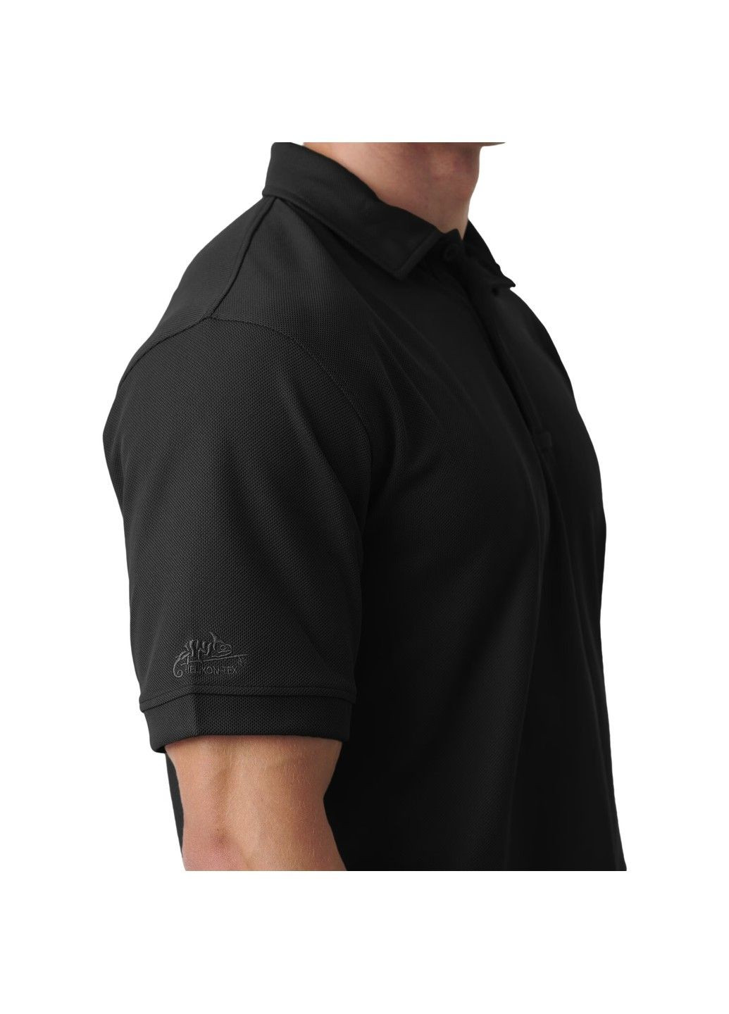 Черная футболка-термоактивное поло helikon utl topcool lite black для мужчин Helikon-Tex