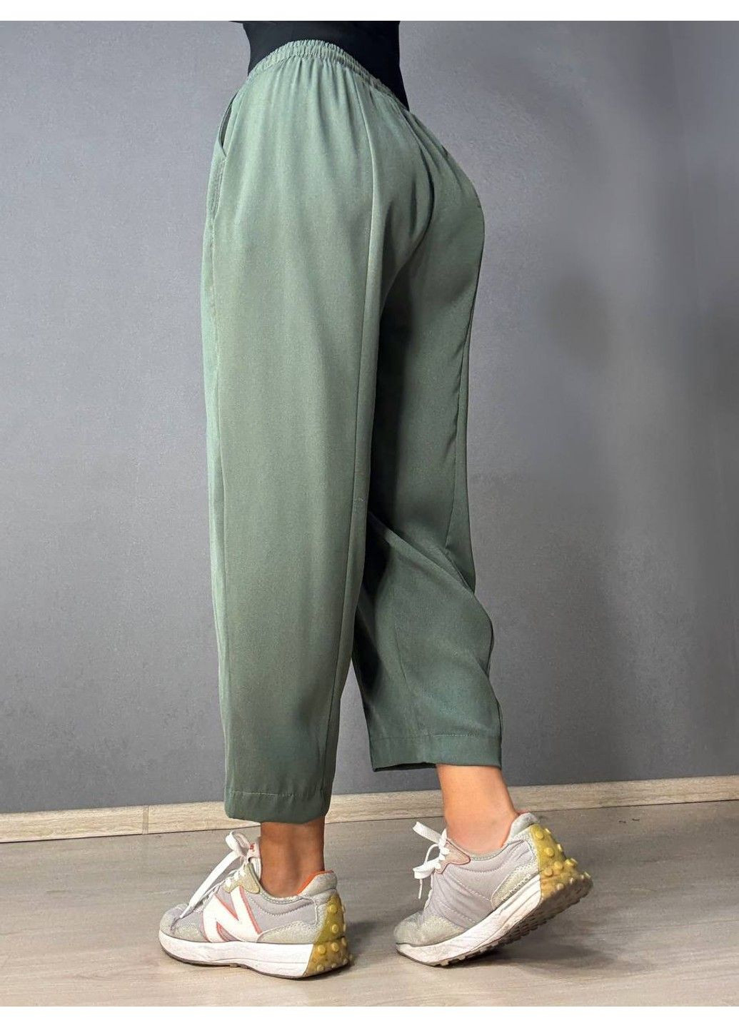 Брюки жіночі 4307 МОМ з резинкою та шнурком на талії MIX RAY (355797468)