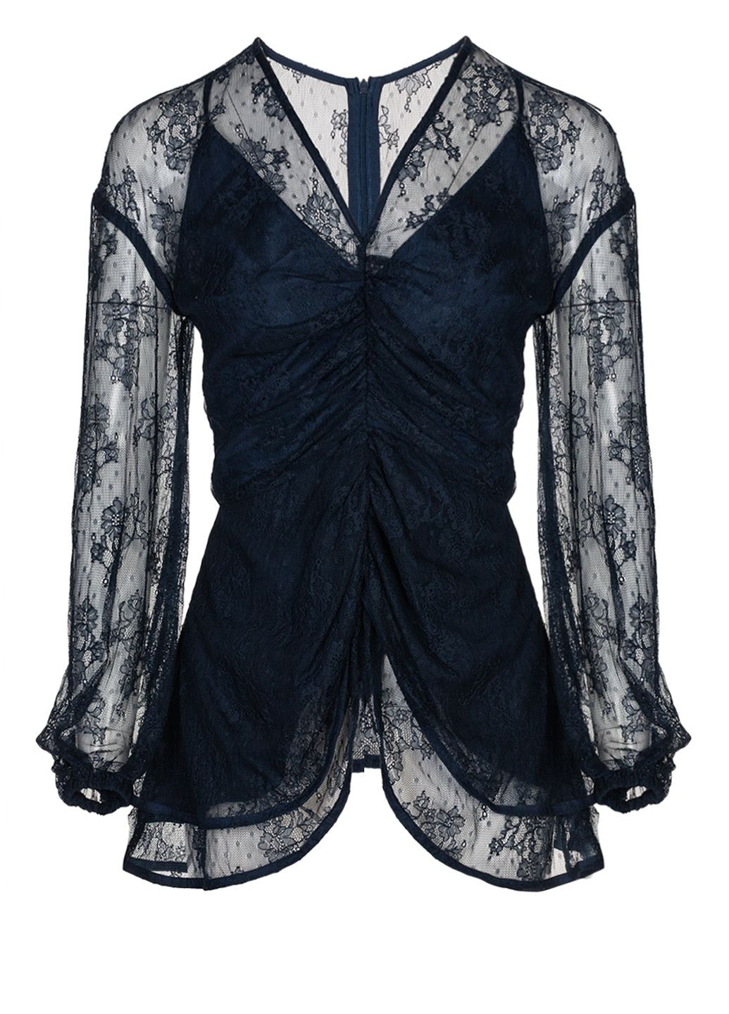 Темно-синя мереживна блузка Keepsake