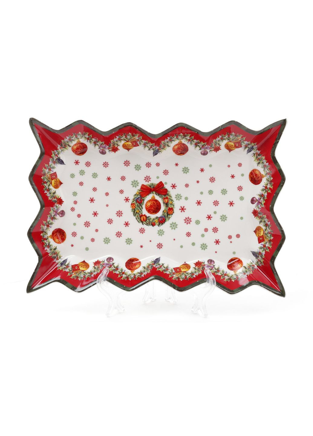 Блюдо порцелянове "Різдвяний орнамент", 25см No Brand (311597837)
