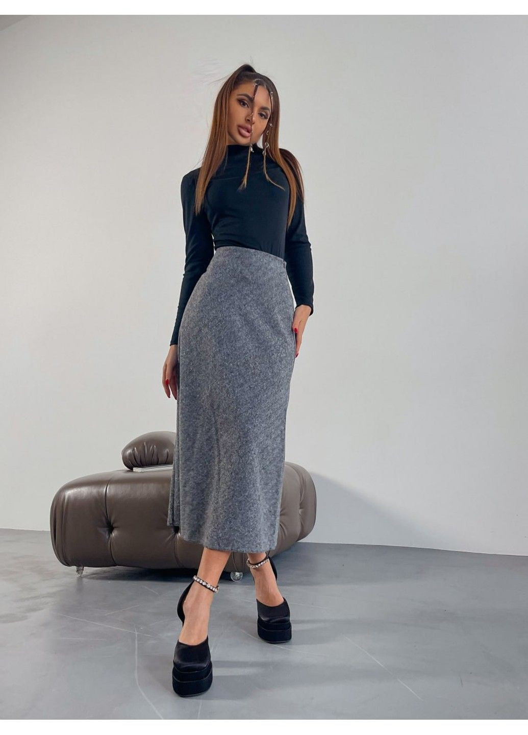 Серая юбка 200674 DIA COSA